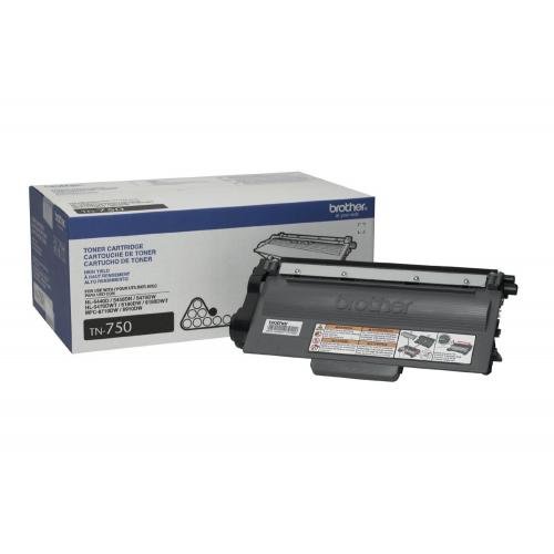 Brother TN750 Black Toner Cartridge High Yield Toner 8,000 pages Brother TN750      