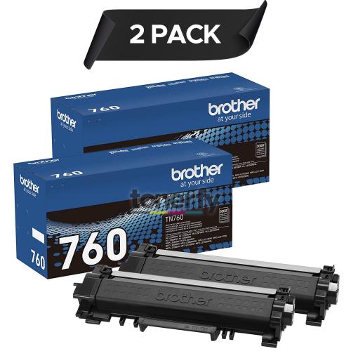 Brother TN760 2 -pack                                Genuine TN760 2-Pack High Yield Black Toner Cartridge with approximately 3,000 page yield/ Each Cartridge Brother TN760 2 -pack                               