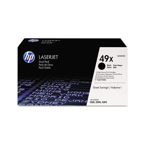 HP 49X Q5949XD  2-pack High Yield  Black Print Cartridge For Use with Model 1320 Series Only) HP Q5949XD     