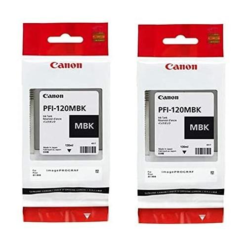 Canon pfi120 2 Pack     PFI-120MBK 2 Pigment Matte Black 130ml Ink Tanks in Retail Package Canon pfi120 2 Pack    