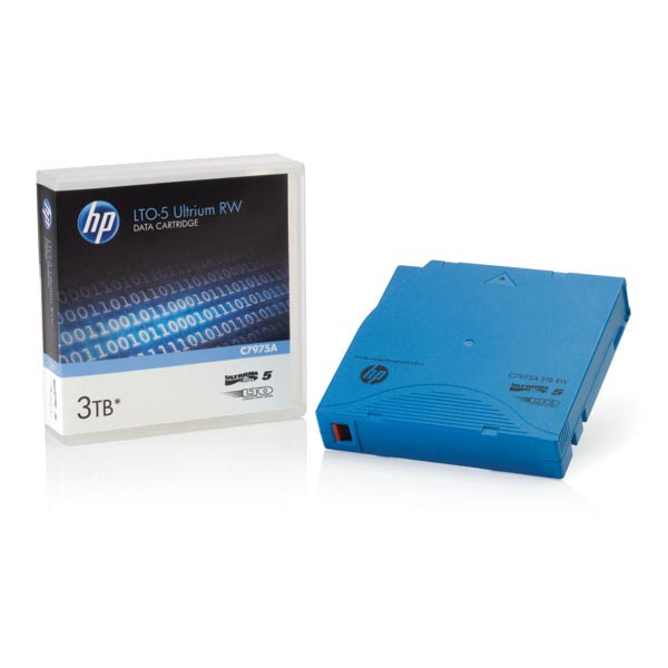 Hewlett Packard HP C7975A LTO Ultrium  5 (1.5/3.0 TB) Data Cartridge With Case Hewlett Packard C7975A