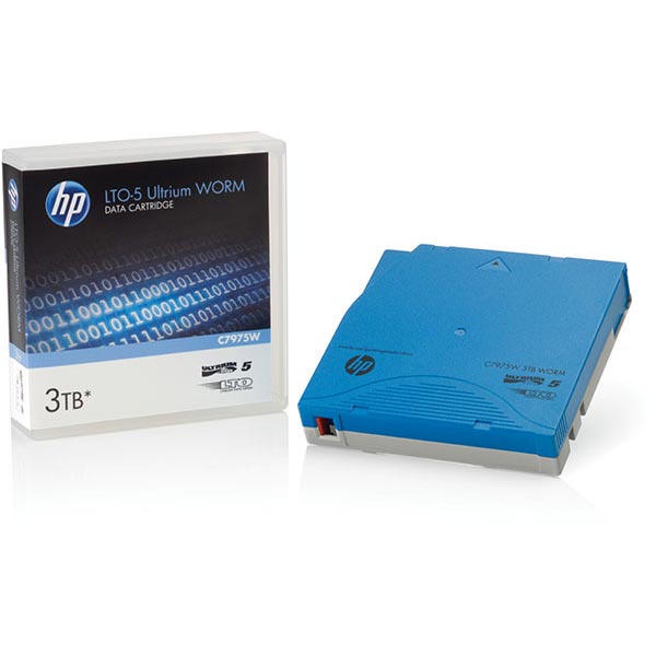 Hewlett Packard HP C7975W LTO 5 Ultrium (1.5/3.0 TB) WORM Data Cartridge Hewlett Packard C7975W