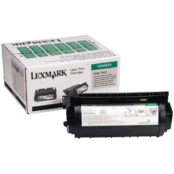 Lexmark Lexmark 12A6835 High Yield Return Program Toner Cartridge (20000 Yield) Lexmark 12A6835