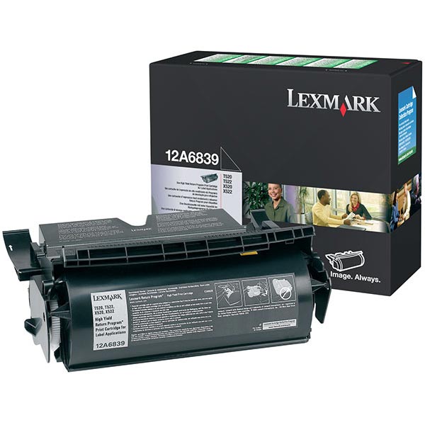 Lexmark Lexmark 12A6839 High Yield Return Program Toner Cartridge for Label Applications (20000 Yield) Lexmark 12A6839