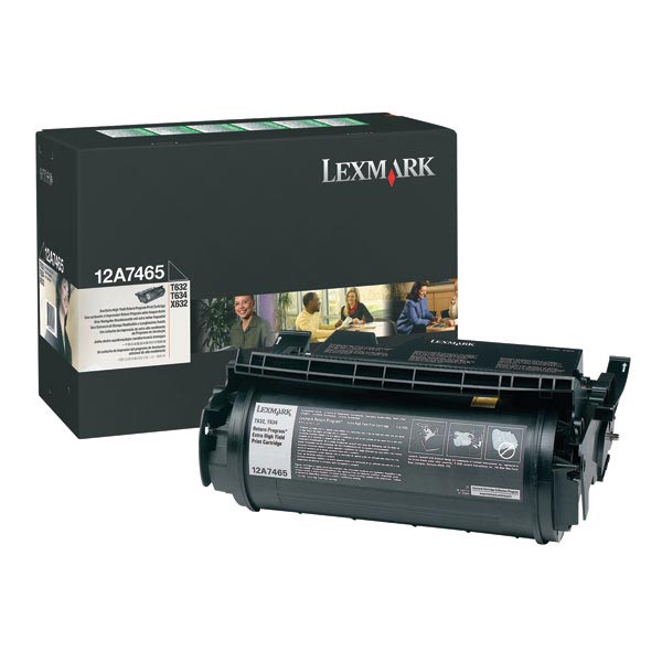 Lexmark Lexmark 12A7465 Extra High Yield Return Program Toner Cartridge (32000 Yield) Lexmark 12A7465