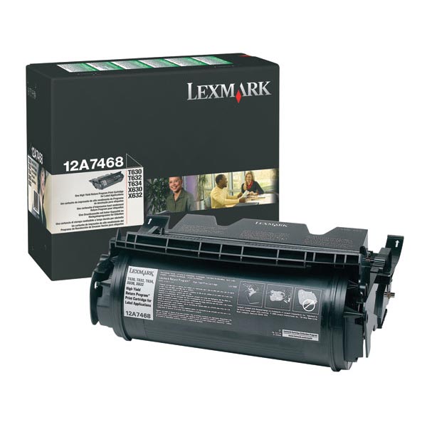 Lexmark Lexmark 12A7468 High Yield Return Program Toner Cartridge for Label Applications (21000 Yield) Lexmark 12A7468
