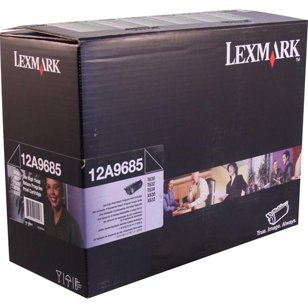 Lexmark Lexmark 12A9685 High Yield Return Program Toner Cartridge for US Government (21000 Yield) (TAA Compliant Version of 12A7462) Lexmark 12A9685