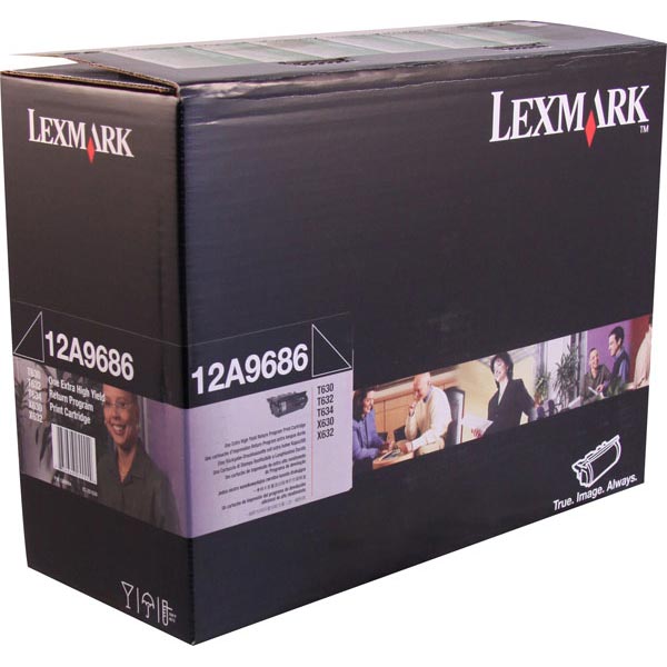 Lexmark Lexmark 12A9686 Extra High Yield Return Program Toner Cartridge for US Government (32000 Yield) (TAA Compliant Version of 12A7465) Lexmark 12A9686