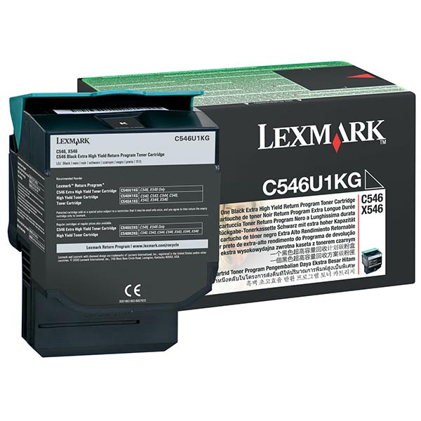 Lexmark Lexmark C546U1KG Extra High Yield Black Return Program Toner Cartridge (8000 Yield) Lexmark C546U1KG