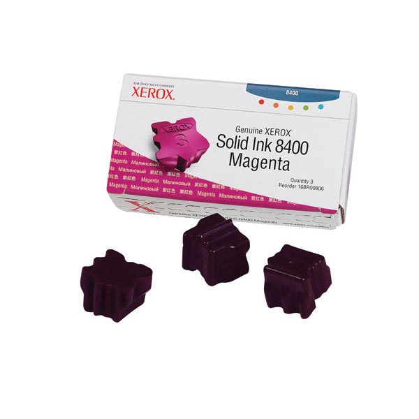 Xerox Xerox 108R00606 Magenta Solid Ink (3 Sticks/Box) (Total Box Yield 3400) Xerox 108R00606