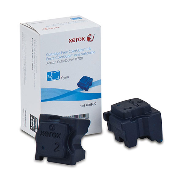 Xerox Xerox 108R00990 Cyan Solid Ink (2 Sticks/Box) (Total Box Yield 4200) Xerox 108R00990