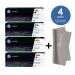 Hewlett Packard HP 410X CF410X CF411X CF412X CF413X High Yield BCYM Toner Set For Hp Laserjet M452 and M477 Printers + InkSaver MicroFiber LCD Screen Cleaning Cloth