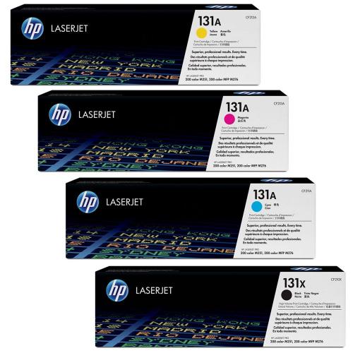 HP 131X Combo                131X Toner Set CF210X, CF211A, CF212A, CF213A  Black, Cyan, Yellow, Magenta Set HP 131X Combo               