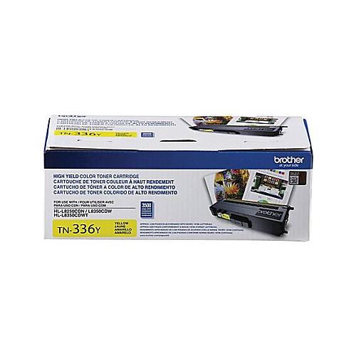 Brother TN336Y High Yield Yellow Toner Cartridge (3,500 Yield) Brother TN336Y      