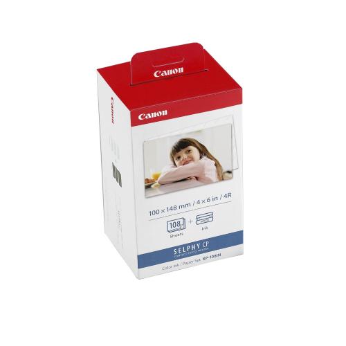 Canon KP-108IN                                 KP108IN Multicolor Ink Cartridges & Photo Paper (3115B001), Pack Of 3 Cartridges & 108 Sheets Of Photo Paper Canon KP-108IN                                