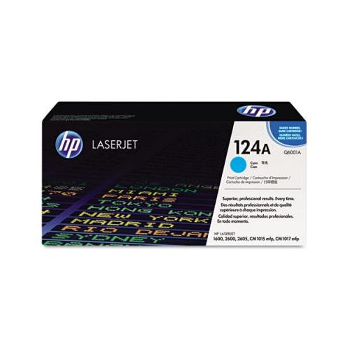 HP 124A Q6001A Smart Print Cartridge, Cyan HP Q6001A  