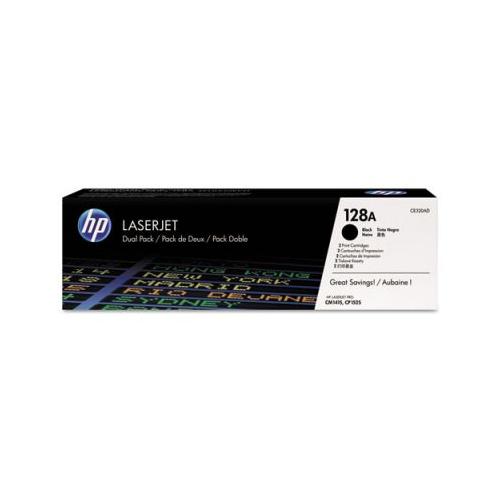 HP 128AD CE320AD 2-pack Black Original LaserJet Toner Cartridge HP CE320AD      