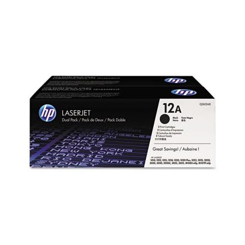 HP 12A Q2612D Pack Of 2  Black Original LaserJet Toner Cartridges ... HP Q2612D      
