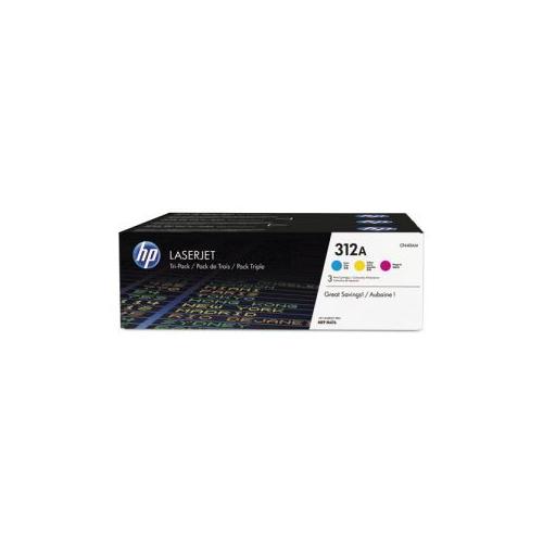 HP 312A CF440AM 3-Pack Cyan/Magenta/Yellow Toner Cartridges HP CF440AM        