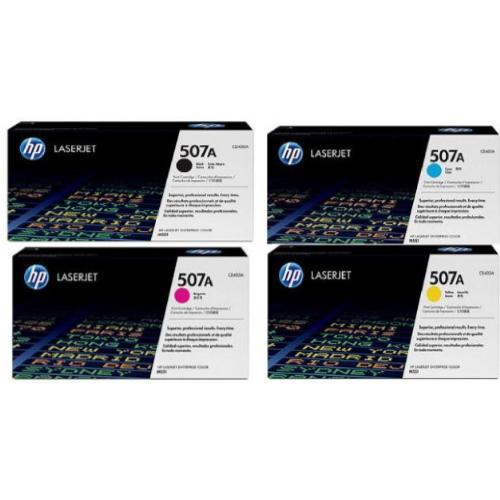 HP 507A Set              507A CE400A , CE401A, CE402A, CE403A,  Black, Cyan, Yellow, Magenta Set HP 507A Set             