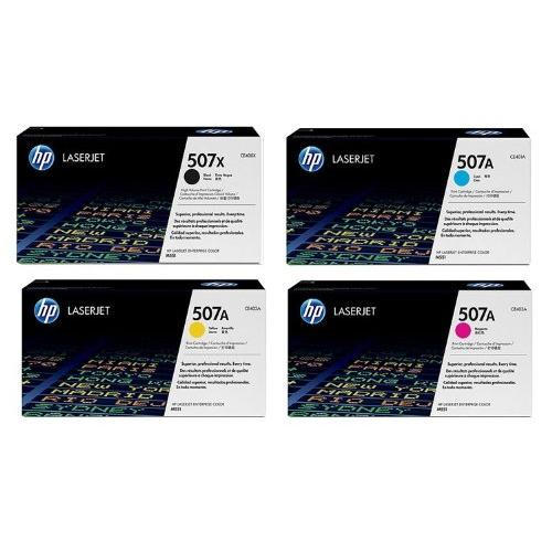 HP 507X Set            507X CE400X , CE401A, CE402A, CE403A  Black Cyan,Yellow,Magenta Set HP 507X Set           