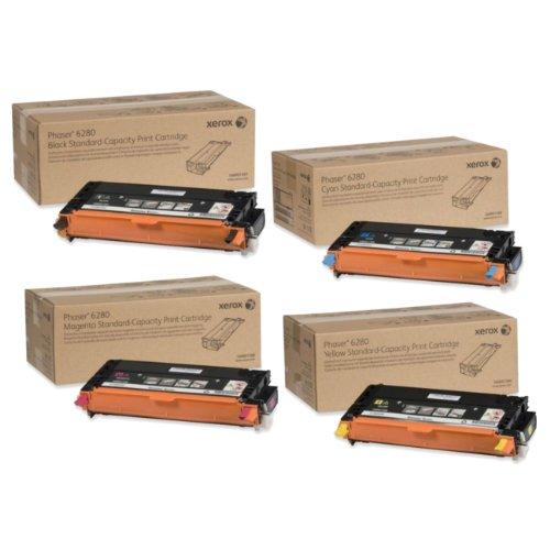 Xerox 6280 SY Toner Set            Phaser 6280 Standard Yield Toner Set 106R01388 , 106R01389, 106R01390 106R01391 Xerox 6280 SY Toner Set           