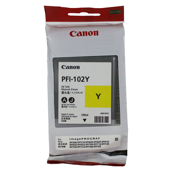 Canon Canon 0898B001AA (PFI-102Y) Yellow Ink Tank (130 ml) Canon 0898B001AA