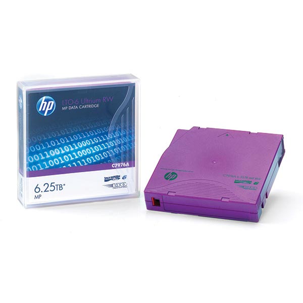 Hewlett Packard HP C7976W LTO 6 Ultrium (2.5/6.25 TB) MP WORM Data Cartridge Hewlett Packard C7976W