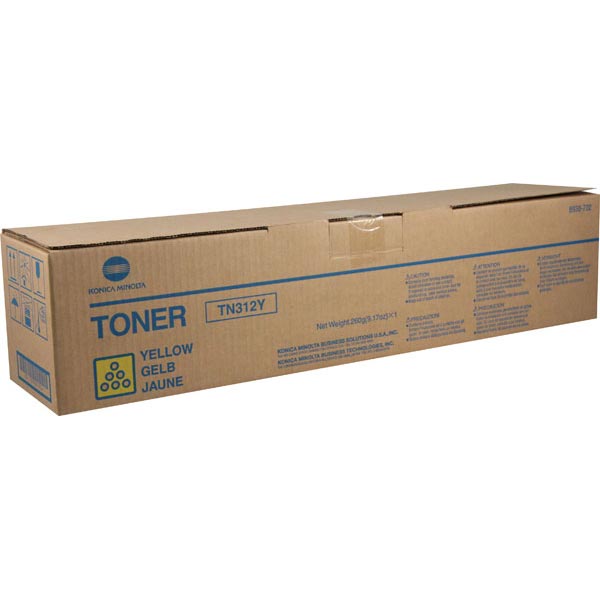 Konica Minolta Konica 8938-702 Minolta (TN312Y) Yellow Toner Cartridge (12000 Yield) Konica Minolta 8938-702