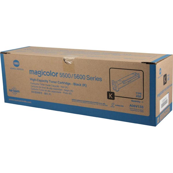 Konica Minolta Konica A06V133 Minolta High Capacity Black Toner Cartridge (12000 Yield) Konica Minolta A06V133