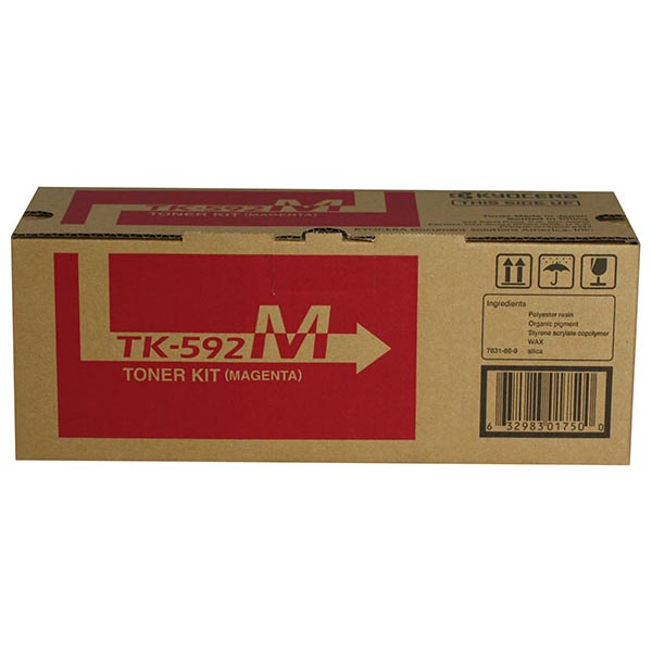 Kyocera Kyocera TK-592M Magenta Toner Cartridge + Waste Toner Bottle (5000 Yield) Kyocera TK-592M