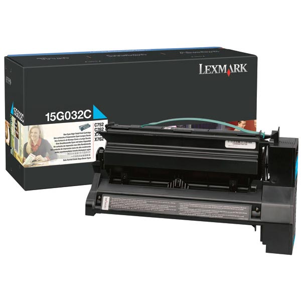 Lexmark Lexmark 15G032C High Yield Cyan Toner Cartridge (15000 Yield) Lexmark 15G032C