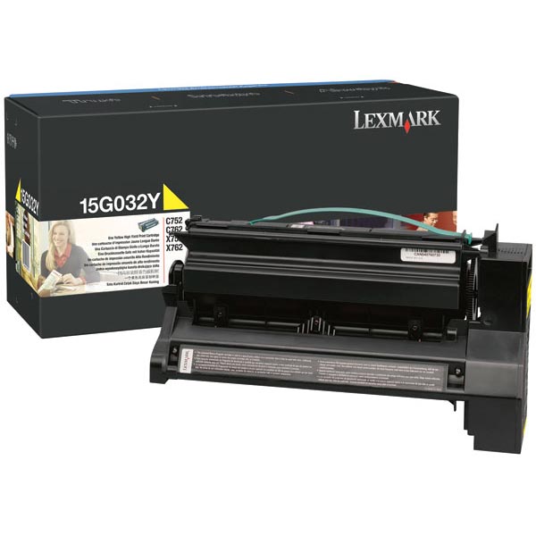 Lexmark Lexmark 15G032Y High Yield Yellow Toner Cartridge (15000 Yield) Lexmark 15G032Y