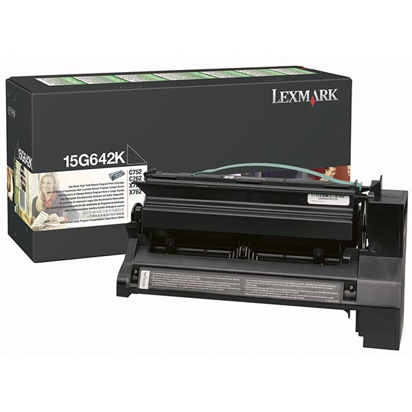 Lexmark Lexmark 15G642K High Yield Black Return Program Toner Cartridge for US Government (15000 Yield) (TAA Compliant Version of 15G042K) Lexmark 15G642K