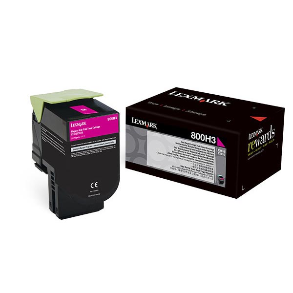 Lexmark Lexmark 80C0H30 (800H3) High Yield Magenta Toner Cartridge (3000 Yield) Lexmark 80C0H30