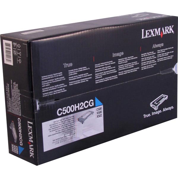 Lexmark Lexmark C500H2CG High Yield Cyan Toner Cartridge (3000 Yield) Lexmark C500H2CG
