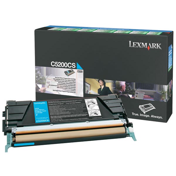 Lexmark Lexmark C5200CS Cyan Return Program Toner Cartridge (1500 Yield) Lexmark C5200CS