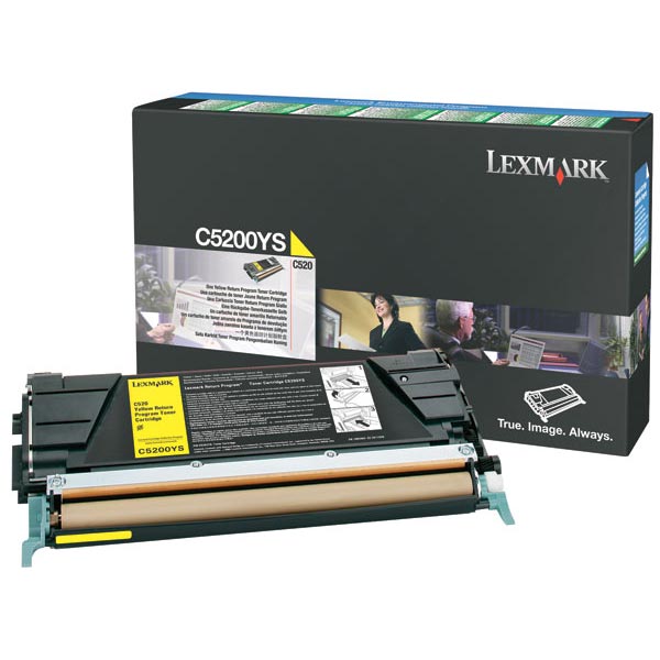 Lexmark Lexmark C5200YS Yellow Return Program Toner Cartridge (1500 Yield) Lexmark C5200YS