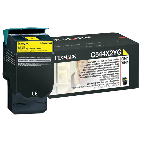 Lexmark Lexmark C544X2YG Extra High Yield Yellow Toner Cartridge (4000 Yield) Lexmark C544X2YG
