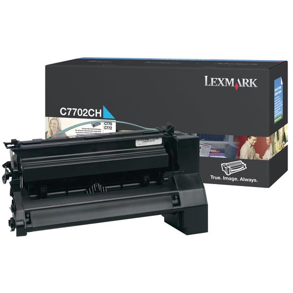 Lexmark Lexmark C7702CH High Yield Cyan Toner Cartridge (10000 Yield) Lexmark C7702CH