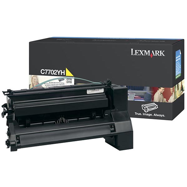 Lexmark Lexmark C7702YH High Yield Yellow Toner Cartridge (10000 Yield) Lexmark C7702YH