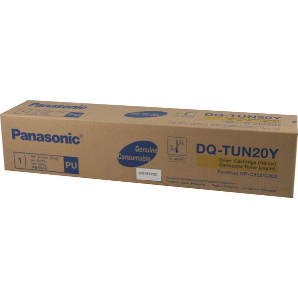 Panasonic Panasonic DQ-TUN20Y Yellow Toner Cartridge (20000 Yield) Panasonic DQ-TUN20Y
