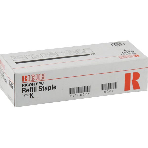 Ricoh Ricoh 410802 Staple Cartridge Refill (5000 Staples/Ctg) (3 Ctgs/Ctn) (Type K) Ricoh 410802
