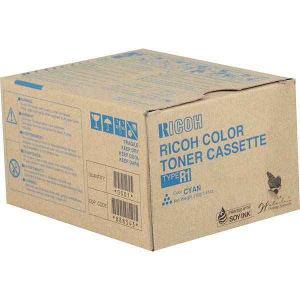 Ricoh Ricoh 888343 Cyan Toner Cartridge (10000 Yield) (Type R1) Ricoh 888343