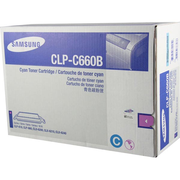 Samsung Samsung CLP-C660B High Yield Cyan Toner Cartridge (5000 Yield) Samsung CLP-C660B
