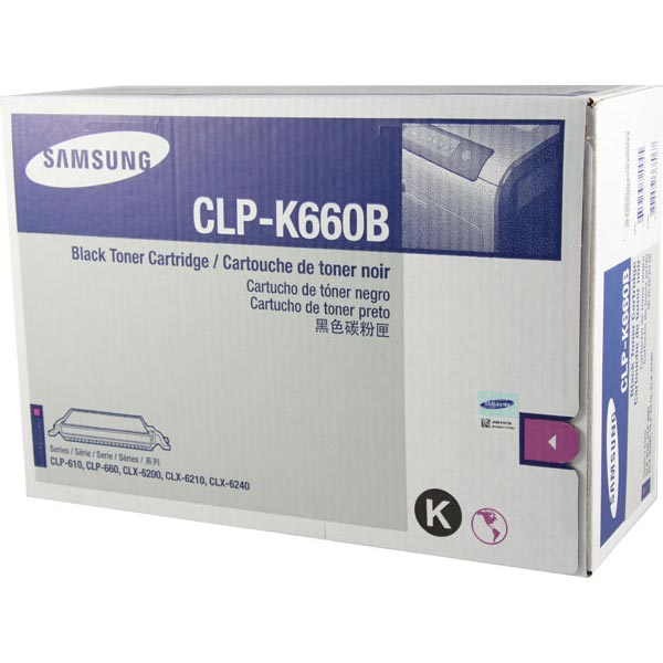 Samsung Samsung CLP-K660B High Yield Black Toner Cartridge (5500 Yield) Samsung CLP-K660B