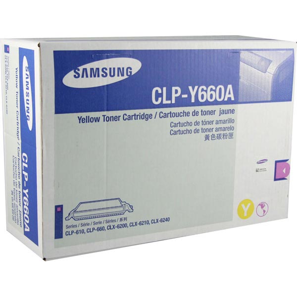 Samsung Samsung CLP-Y660A Yellow Toner Cartridge (2000 Yield) Samsung CLP-Y660A