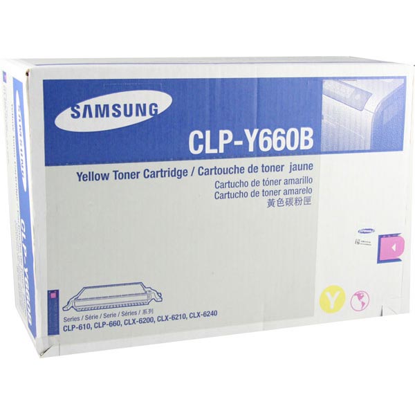 Samsung Samsung CLP-Y660B High Yield Yellow Toner Cartridge (5000 Yield) Samsung CLP-Y660B