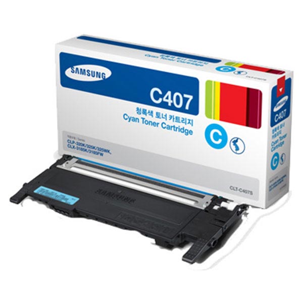 Samsung Samsung CLT-C407S Cyan Toner Cartridge (1000 Yield) Samsung CLT-C407S