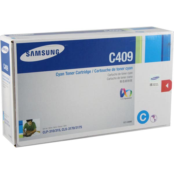 Samsung Samsung CLT-C409S Cyan Toner Cartridge (1000 Yield) Samsung CLT-C409S